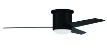 Craftmade CLE52FB3 - Cole 52" 3-Blade Indoor/Outdoor (Damp) Ceiling Fan in Flat Black w/ Flat Black/Greywood Blades
