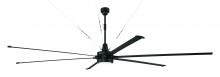 Craftmade PRT144FB6 - Prost 144" 6-Blade Indoor/Outdoor (Damp) Ceiling Fan in Flat Black w/ Flat Black Blades