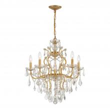 Crystorama 4455-GA-CL-MWP - Filmore 23'' Hand Cut Crystal Antique Gold Chandelier
