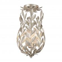 Crystorama 563-SA_CEILING - Broche 9.5'' Antique Silver Semi Flush Mount