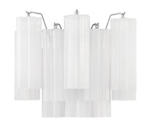 Crystorama ADD-302-CH-WH - Addis 14.5'' Polished Chrome Sconce