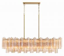 Crystorama ADD-317-AG-AM - Addis 51.75'' Aged Brass Linear Chandelier
