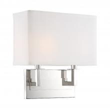 Crystorama DUR-A3542-PN - Durham 12.75'' Polished Nickel Sconce