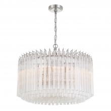 Crystorama LOF-5007-PN - Lofton 24'' Polished Nickel Chandelier