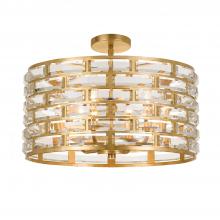 Crystorama MER-4866-GA_CEILING - Meridian 20'' Antique Gold Semi Flush Mount