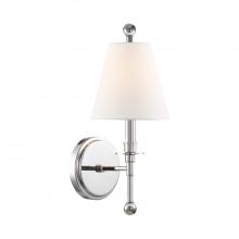 Crystorama RIV-382-PN - Riverdale 6'' Polished Nickel Sconce