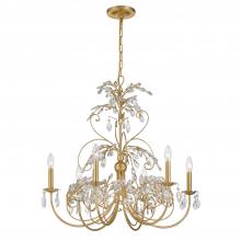 Crystorama SDE-4926-GA - Sadie 29'' Antique Gold Chandelier