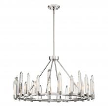 Crystorama WAT-B2008-PN - Watson 32'' Polished Nickel Chandelier