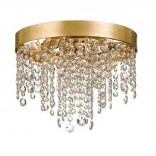 Crystorama WIN-613-GA-CL-MWP - Winham 16'' Hand Cut Crystal Antique Gold Flush Mount