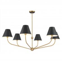 Crystorama XAV-B9319-VG-MK - Xavier 48'' Vibrant Gold + Matte Black Chandelier
