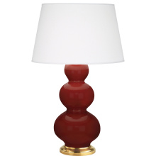 Robert Abbey OX40X - Oxblood Triple Gourd Table Lamp