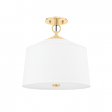 Hudson Valley 5210-AGB - White Plains Semi Flush
