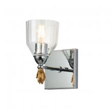 Lucas McKearn bb1000pc-1-f1g - Felice 1 Light Vanity in Polished Chrome With Gold Accents