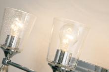 Lucas McKearn bb1022pc-2-f2g - Vetiver 2 Light Vanity in Polished Chrome with Gold Accent