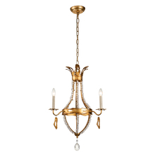 Lucas McKearn ch1036-3 - Monteleone 3 Light Chandelier in Antique Gold