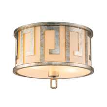 Lucas McKearn gn/lemuria/f-s - Lemuria 2 Light Flush Mount in Distressed Silver