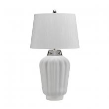 Lucas McKearn qn-bexley-tl-wpn - Bexley Table Lamp in White and Polished Nickel