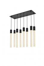 Elegant 2066D36BK - Weston 8 lights pendant in black