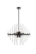 Elegant 2502D27BK - Sienna 27 inch crystal rod pendant in black
