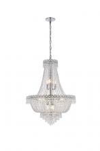 Elegant V1900D24C/RC - Century 12 light Chrome Chandelier Clear Royal Cut Crystal