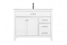 Elegant VF23342WH - Vanity Cabinet 2dr 2dw W42"xD22"xH34" White