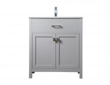 Elegant VF28830GR - Vanity Cabinet 2Dr W30"x D19"x H34" Grey