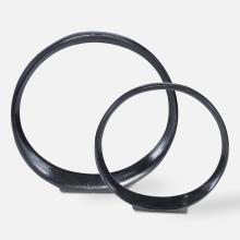 Uttermost 17913 - Uttermost Orbits Black Ring Sculptures Set/2